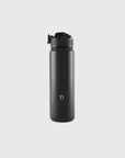 Straw Bottle Black Thermo