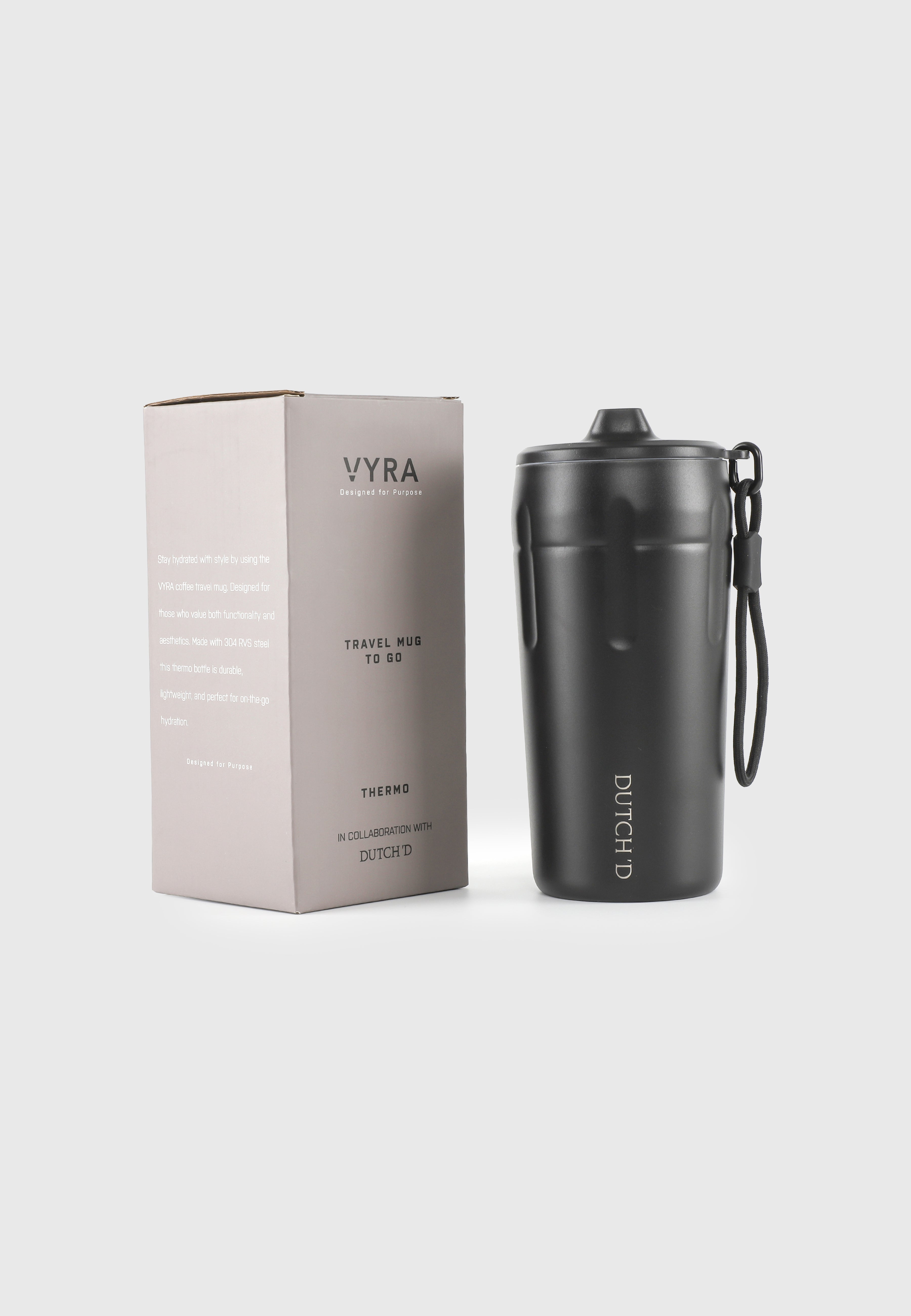 Vyra X Dutch'D Thermo Travel Mug To Go 500ML Black