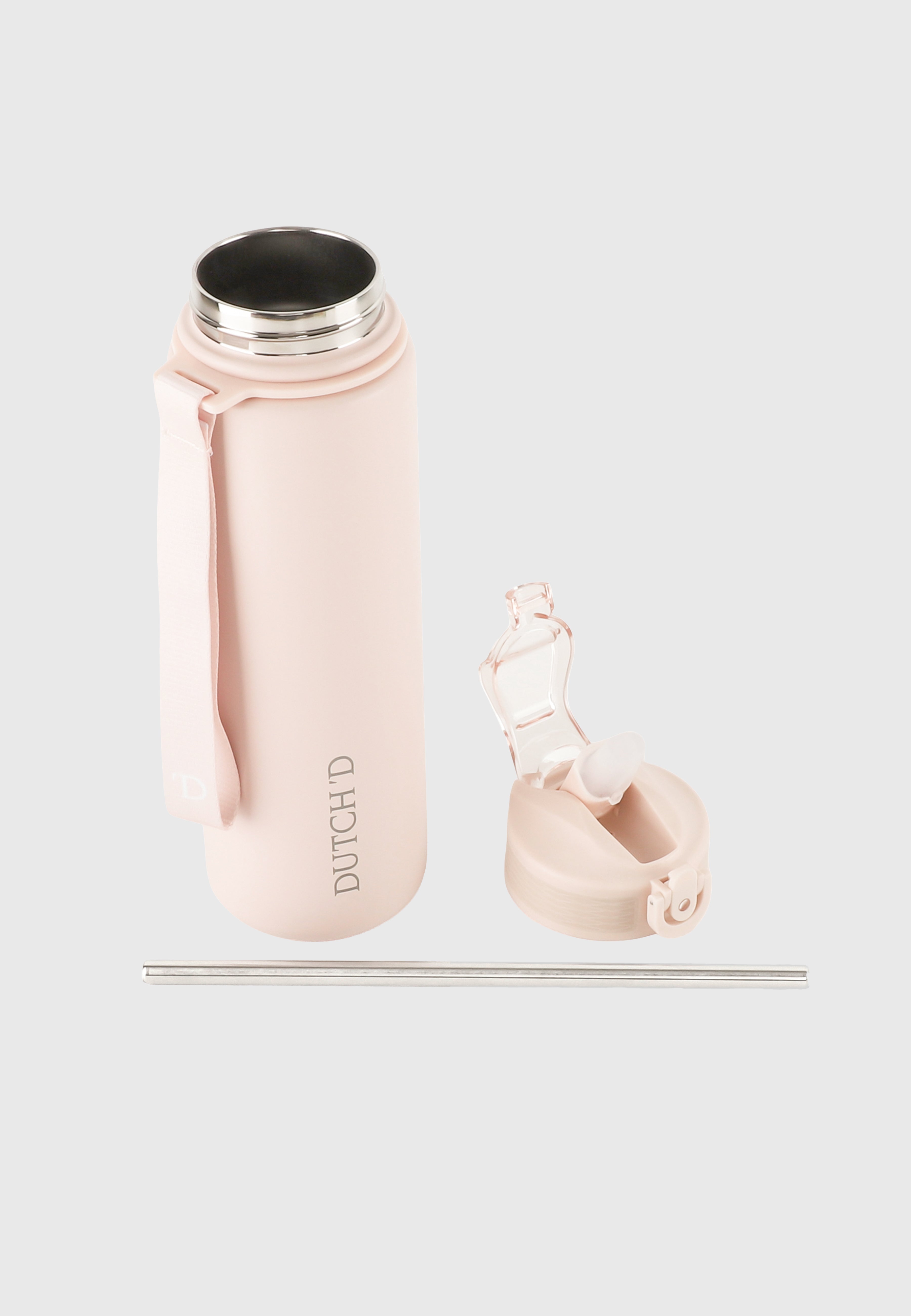 Straw Bottle Navy Thermo