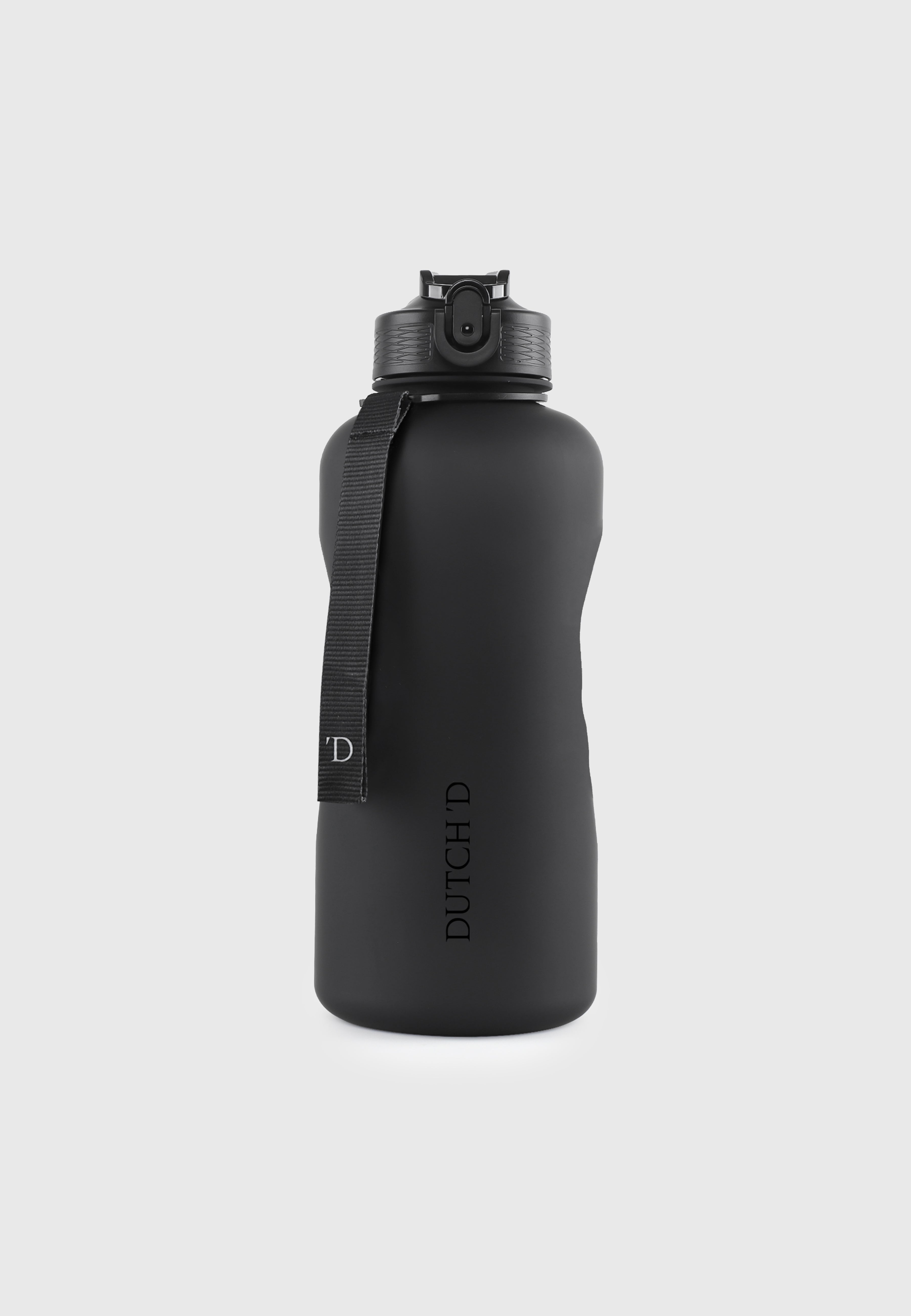 Straw Bottle Full Black 2.2L
