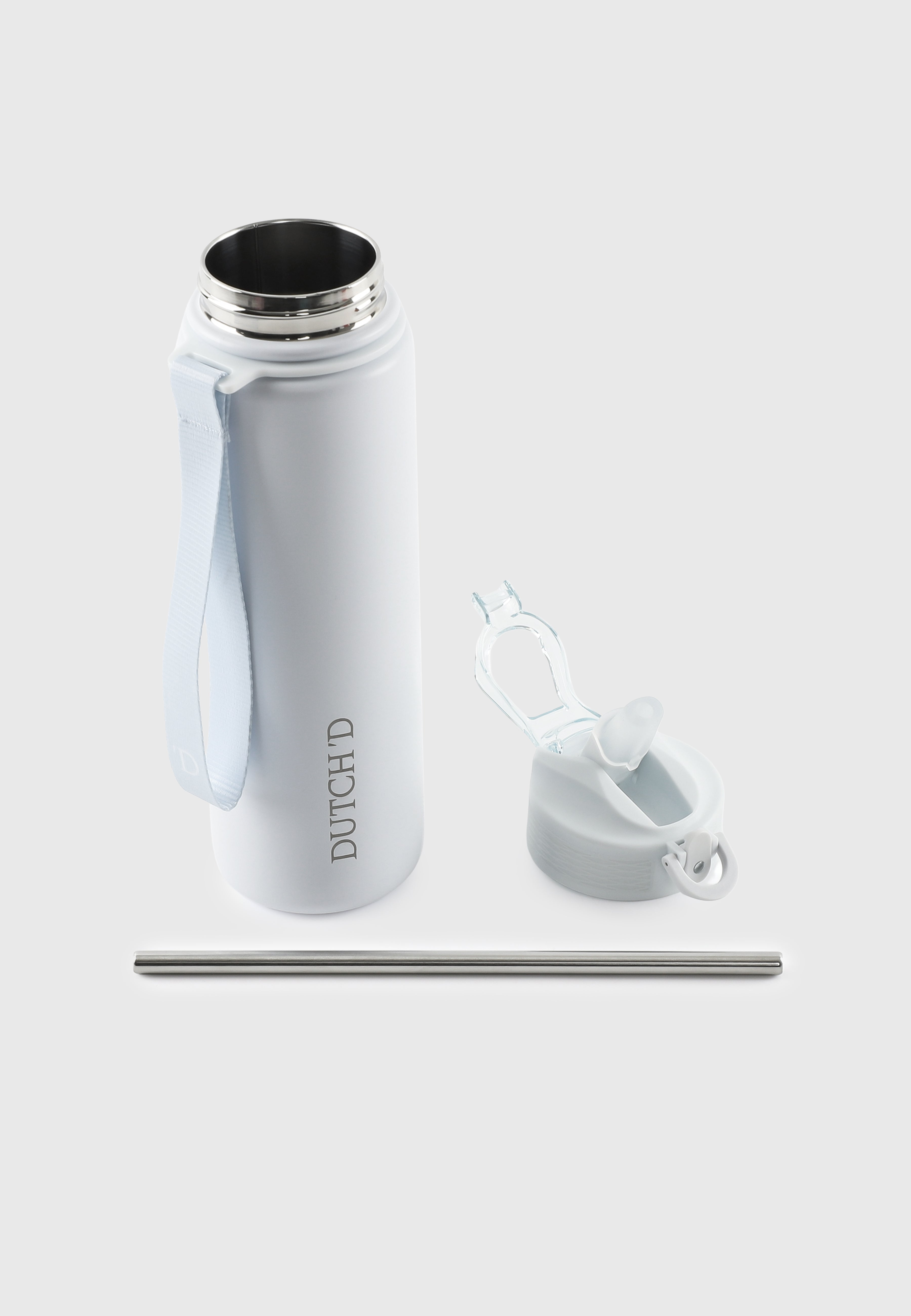 Straw Bottle Ice White Thermo