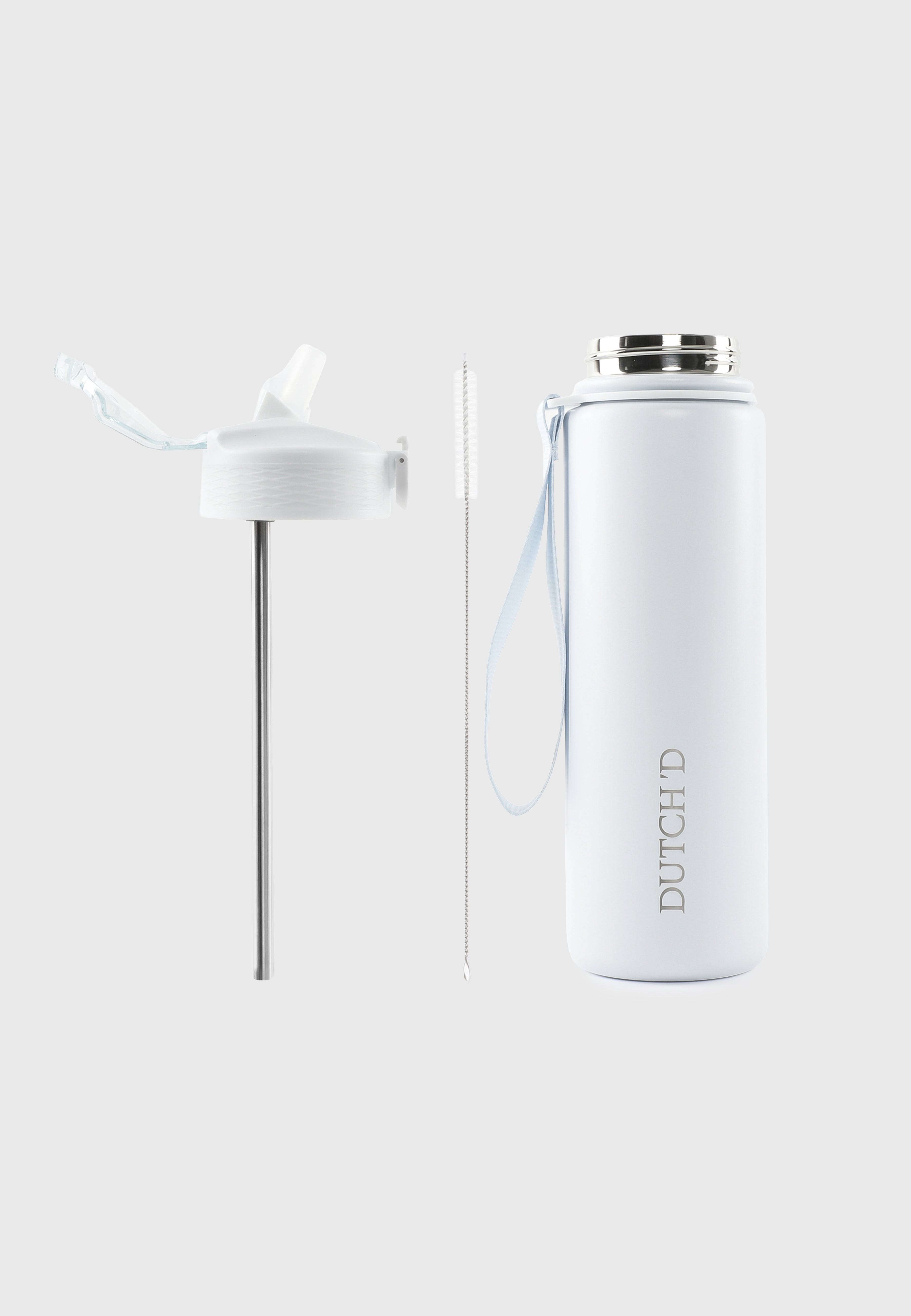 Straw Bottle Ice White Thermo