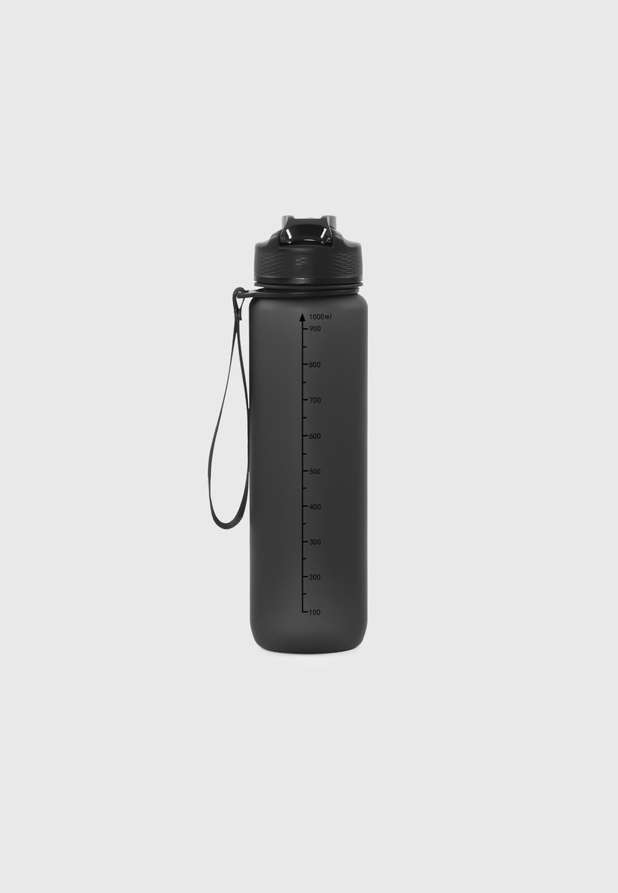 Straw Bottle Full Black