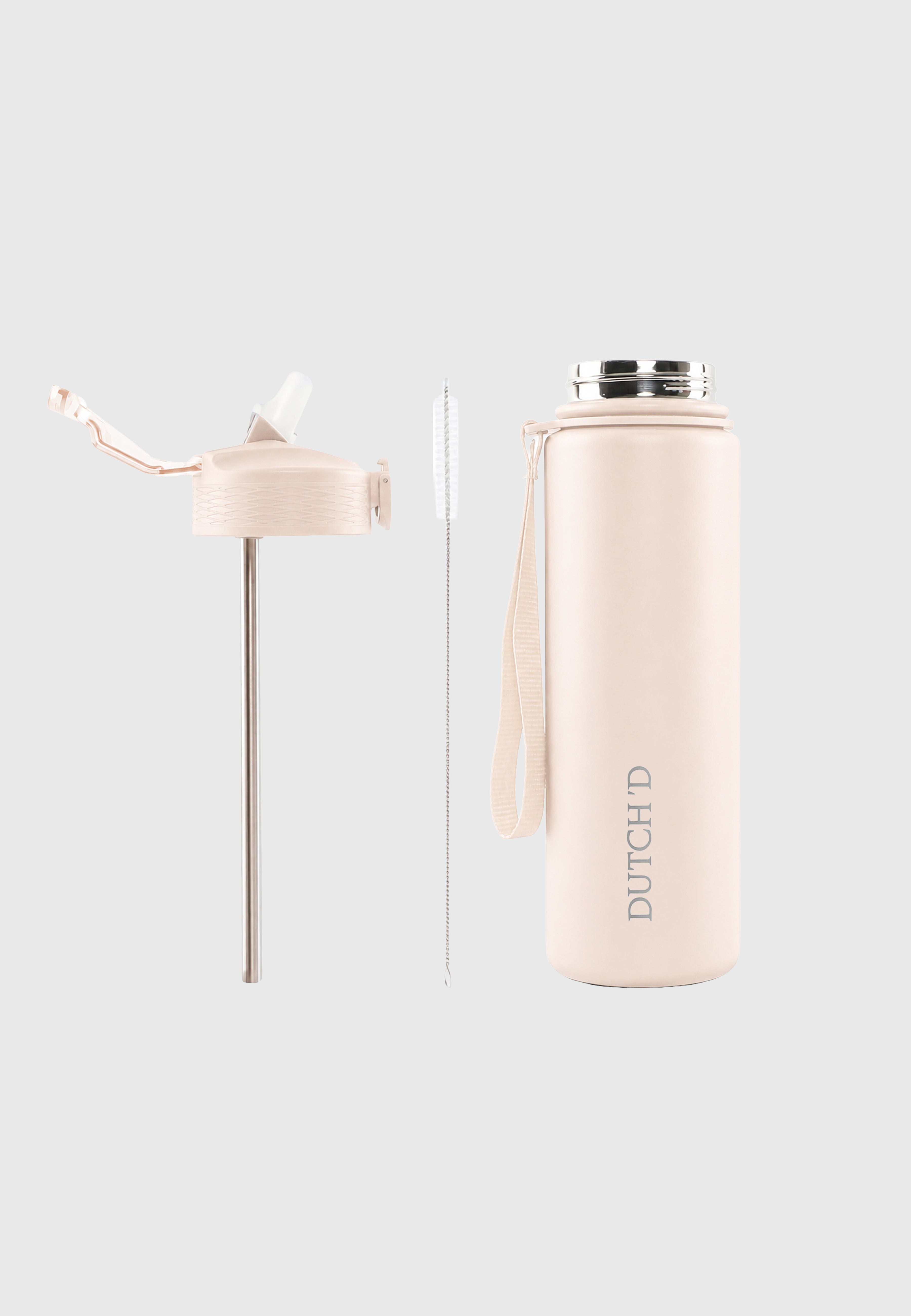 Straw Bottle Navy Thermo