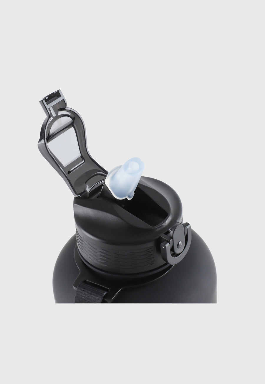 Straw Bottle Full Black 2.2L