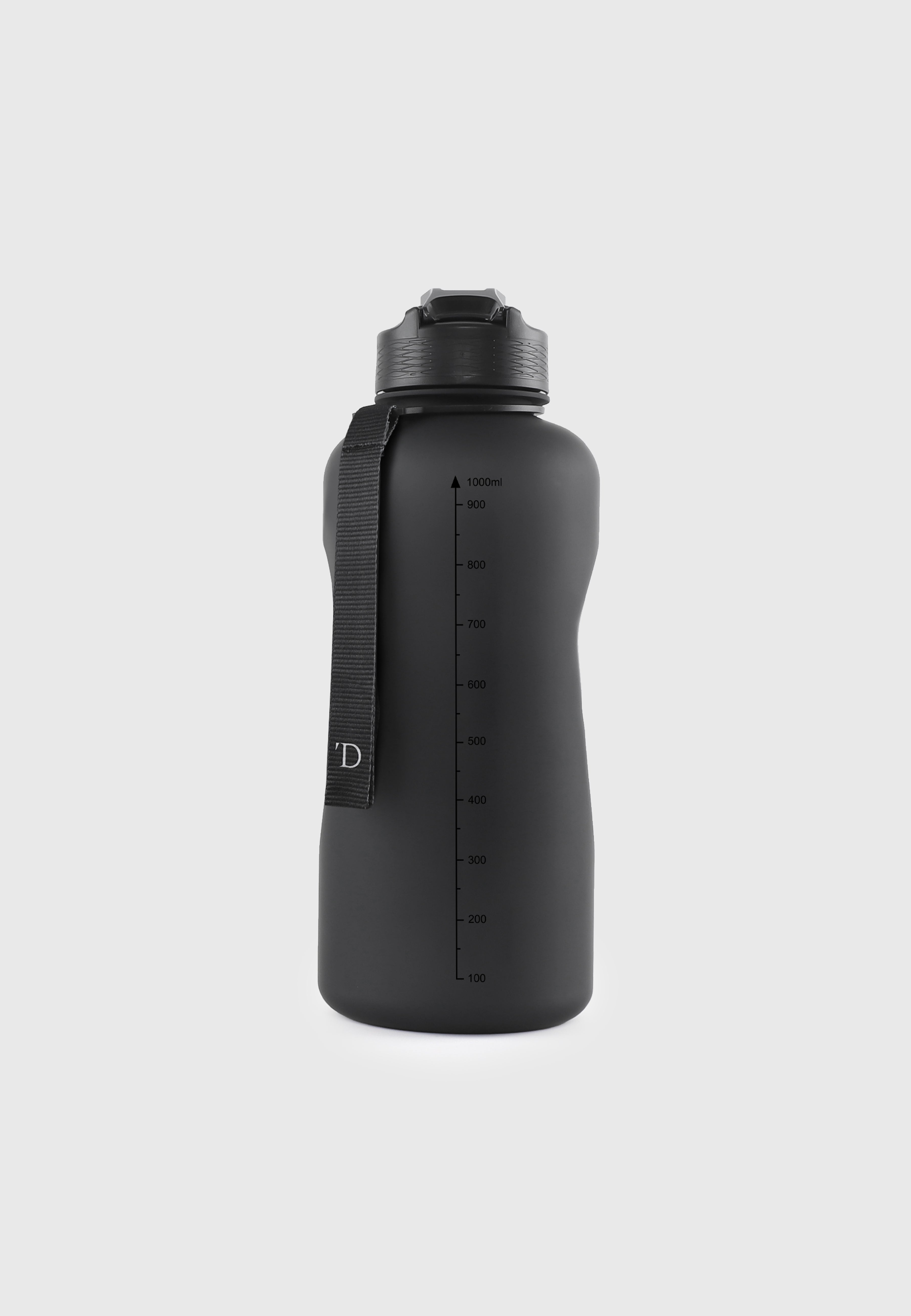 Straw Bottle Full Black 2.2L