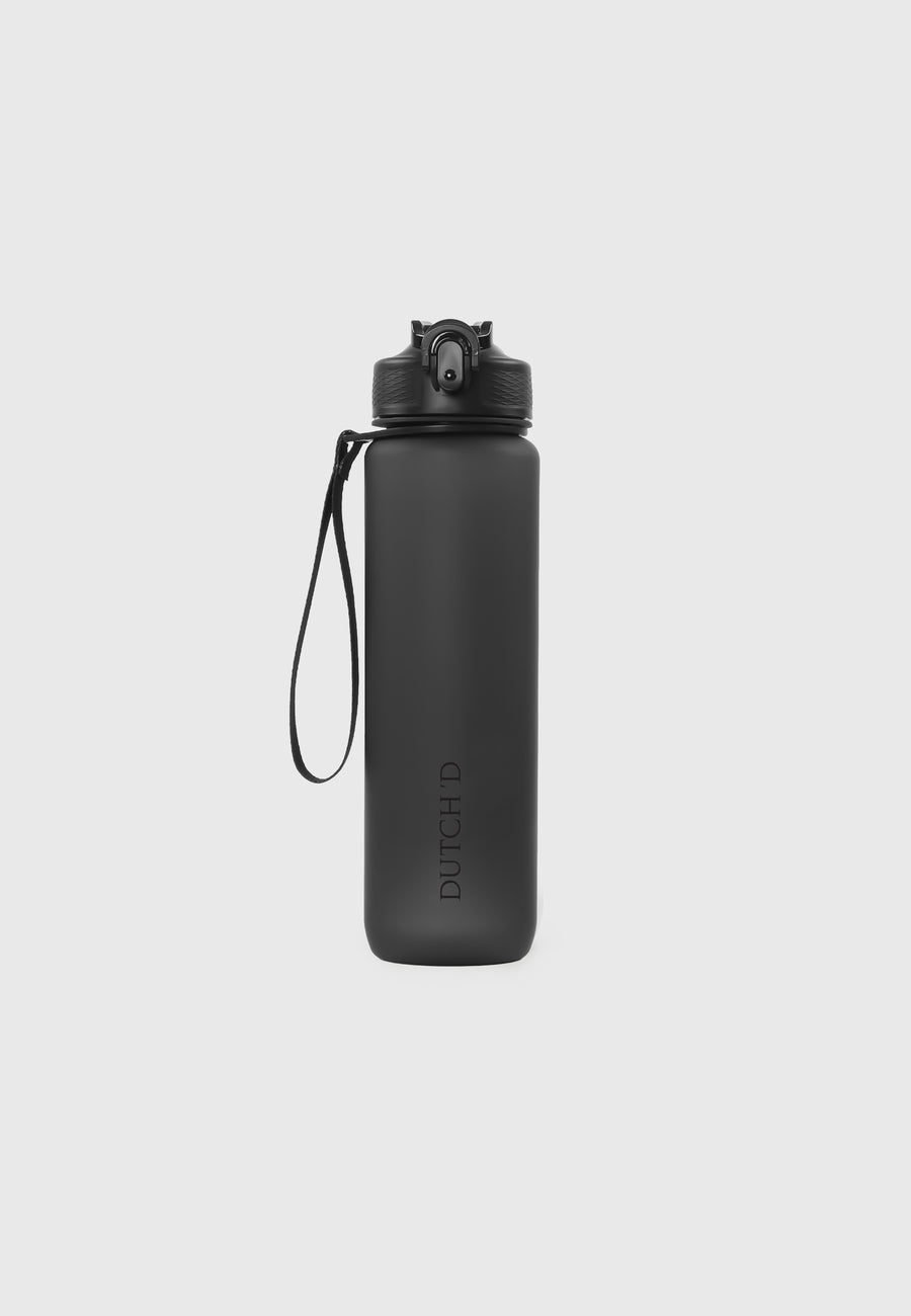 Straw Bottle Full Black