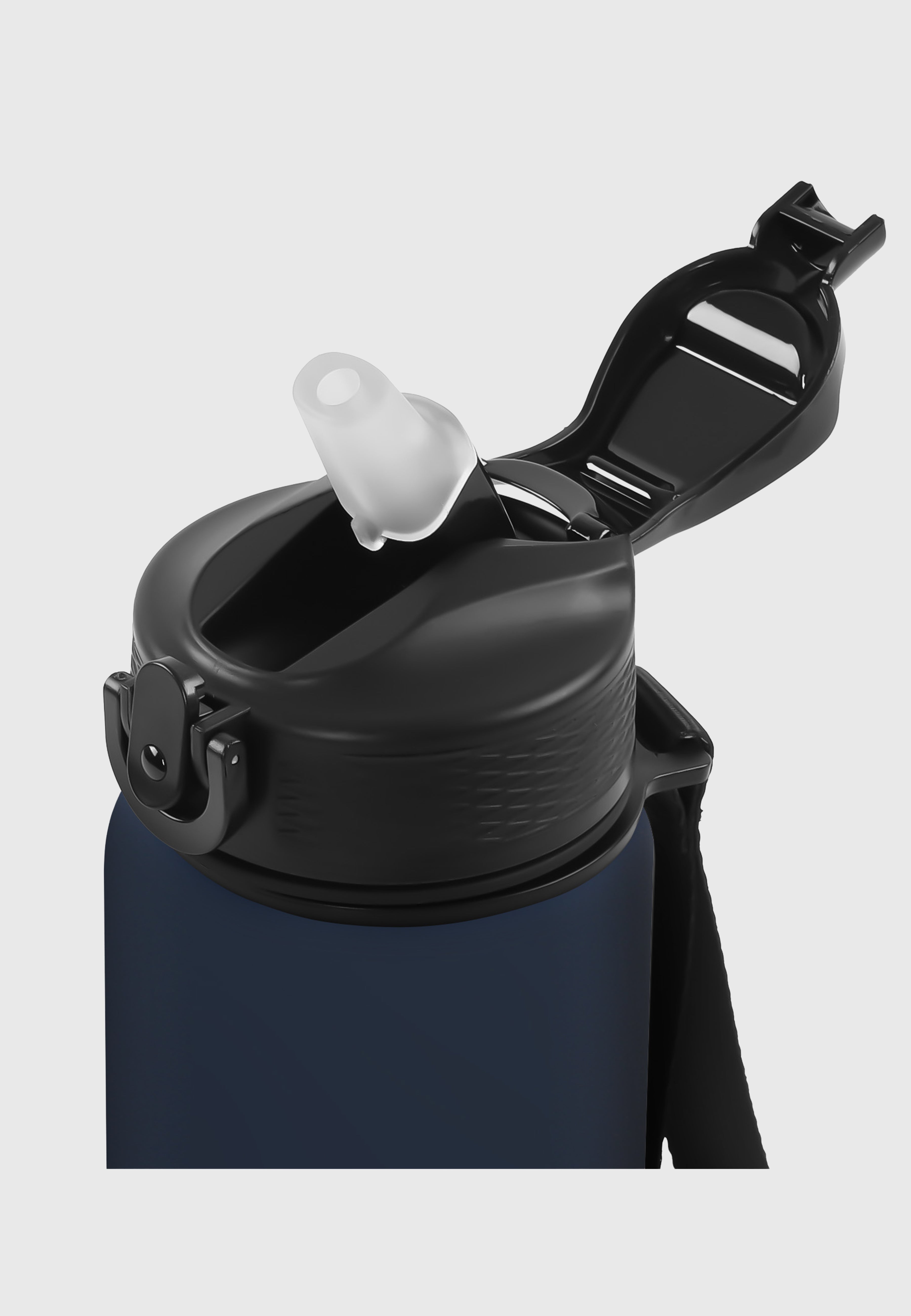 Straw Bottle Navy Blue