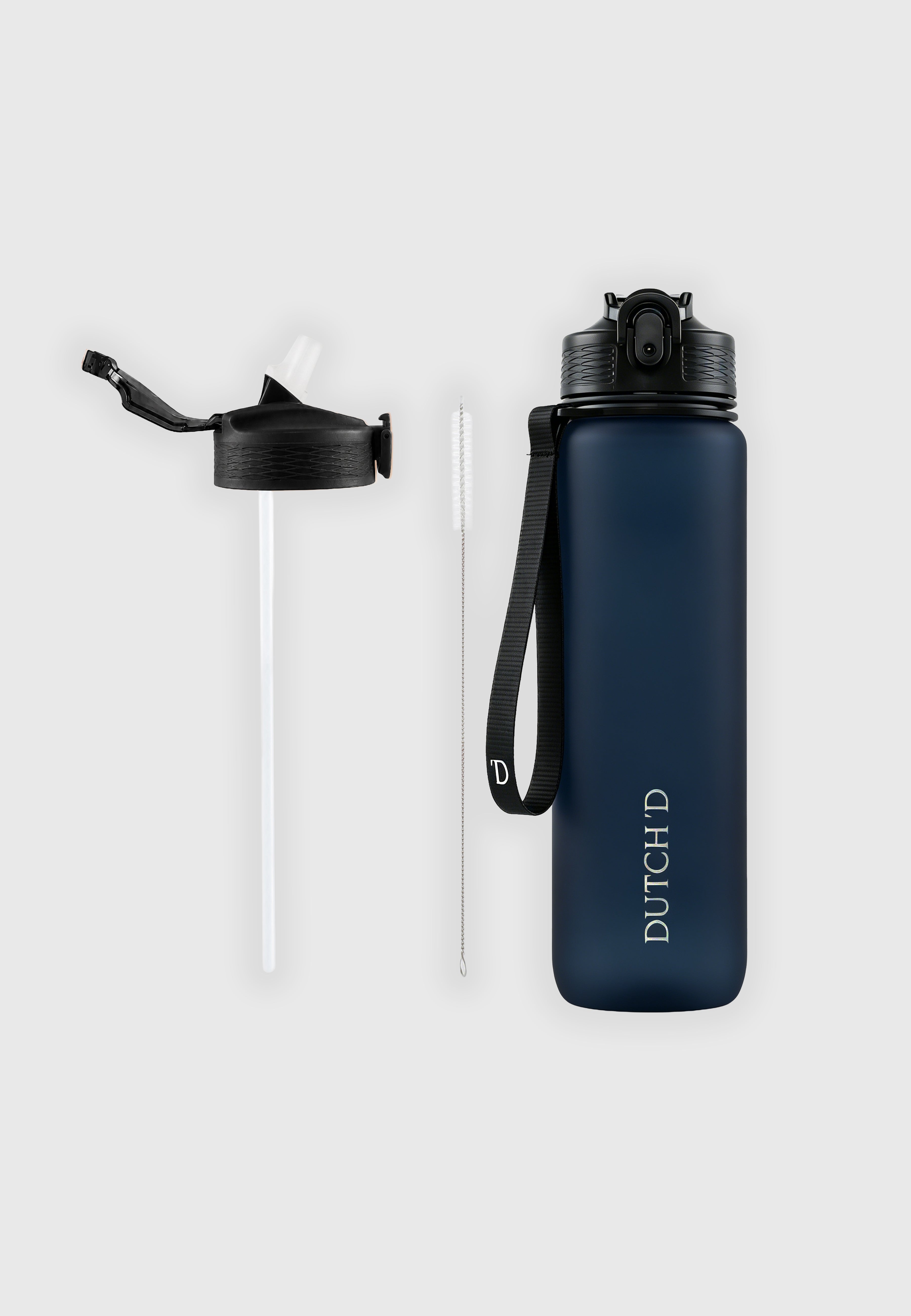 Straw Bottle Navy Blue