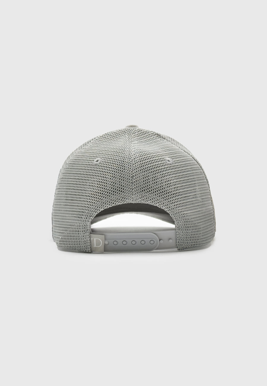 Logo trucker cap grey suede