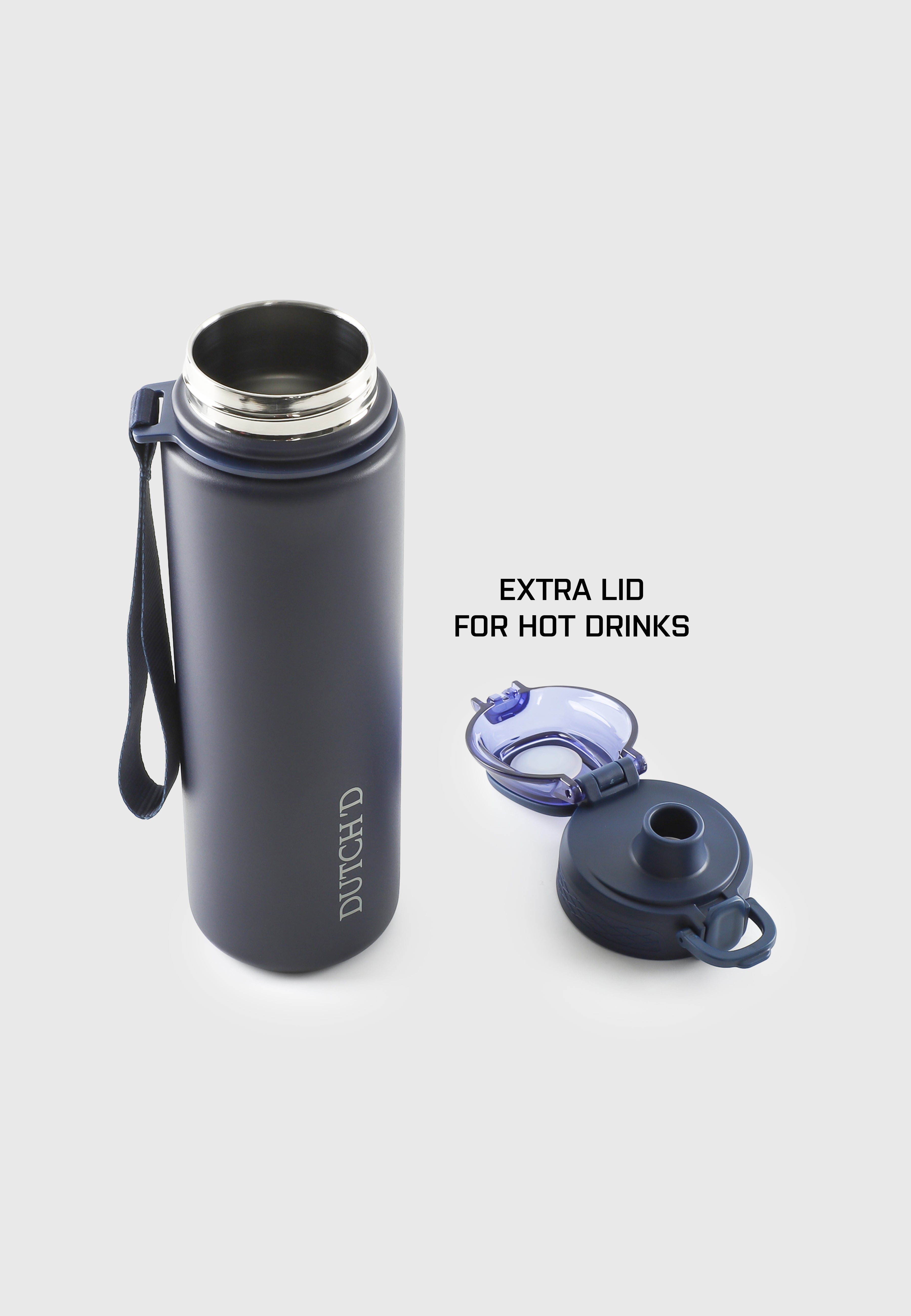 Straw Bottle Navy Thermo