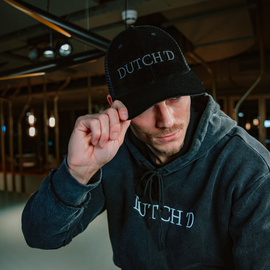 Logo trucker cap black velvet